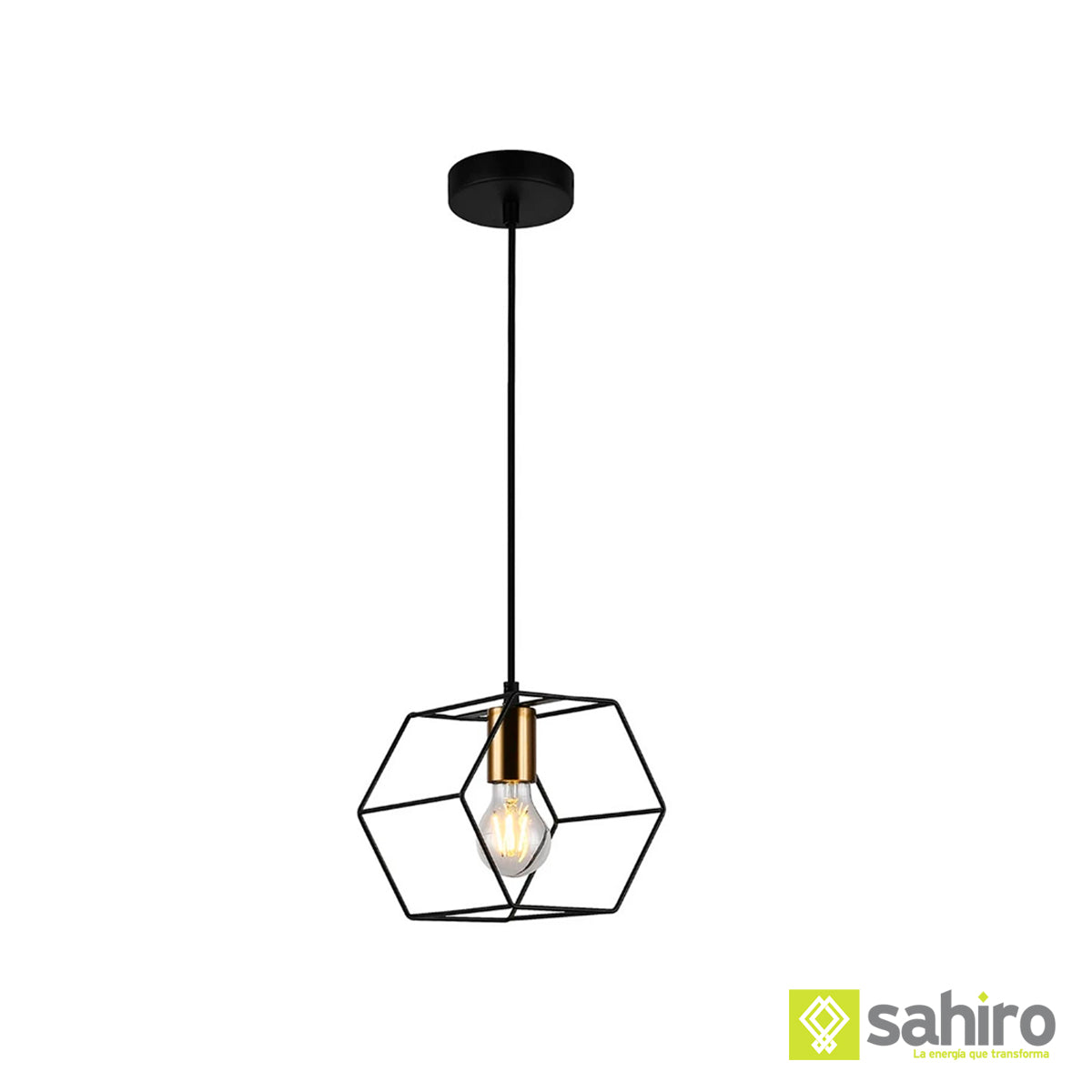 Lámpara Colgante Vintage Negro/Cobre - 1406-C