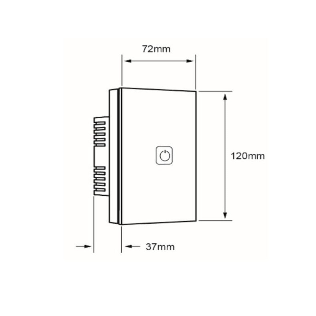 Apagador Inteligente Touch 1 Botón - TSWI1MVBTCW