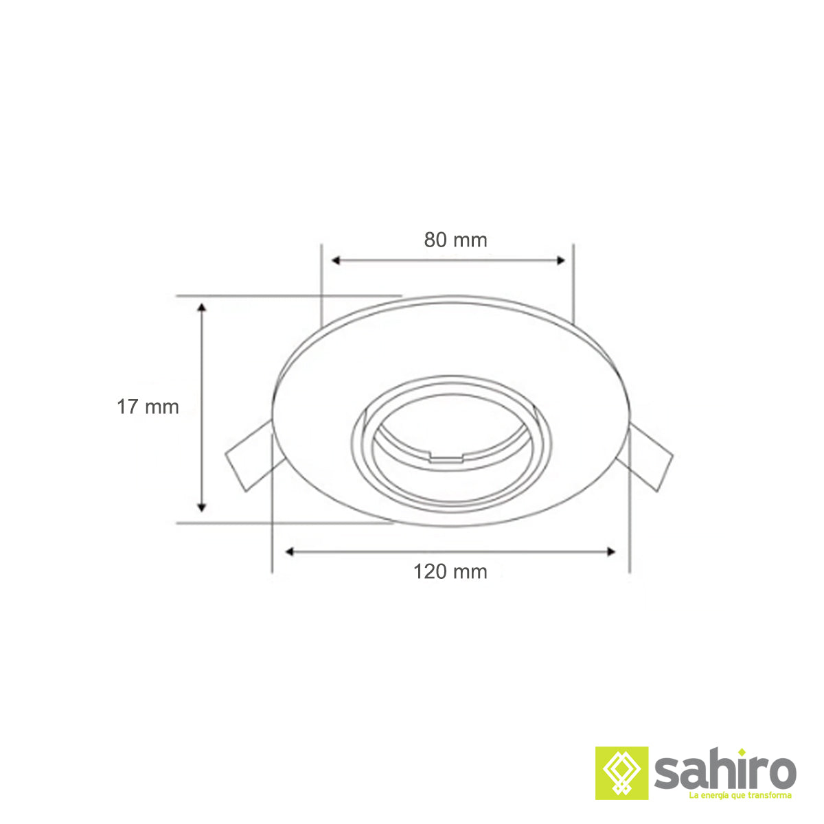Lámpara De Empotrar Dirigible Blanco - YD-360/B