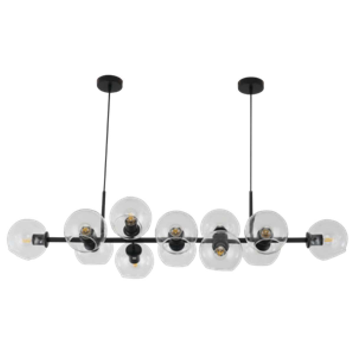 Lámpara Colgante Negra 10 Luces - 2CLAT31